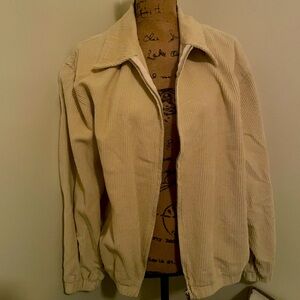 Corduroy Loose Fit Zip-Up Jacket- Large